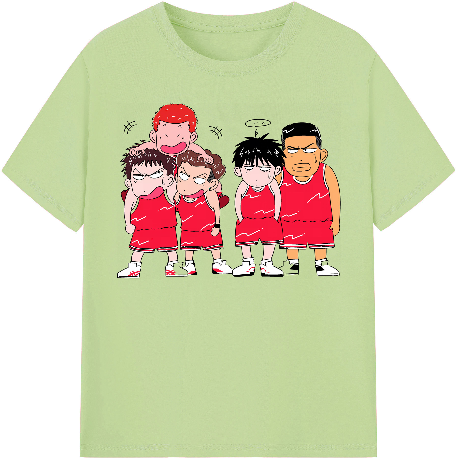 SLAM DUNK／スラムダンク 綿100％半袖Tシャツ（フロントプリント）